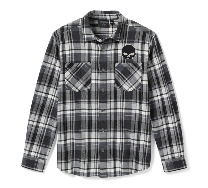 HARLEY-DAVIDSON® SHIRT-WOVEN, BLACK/GREY