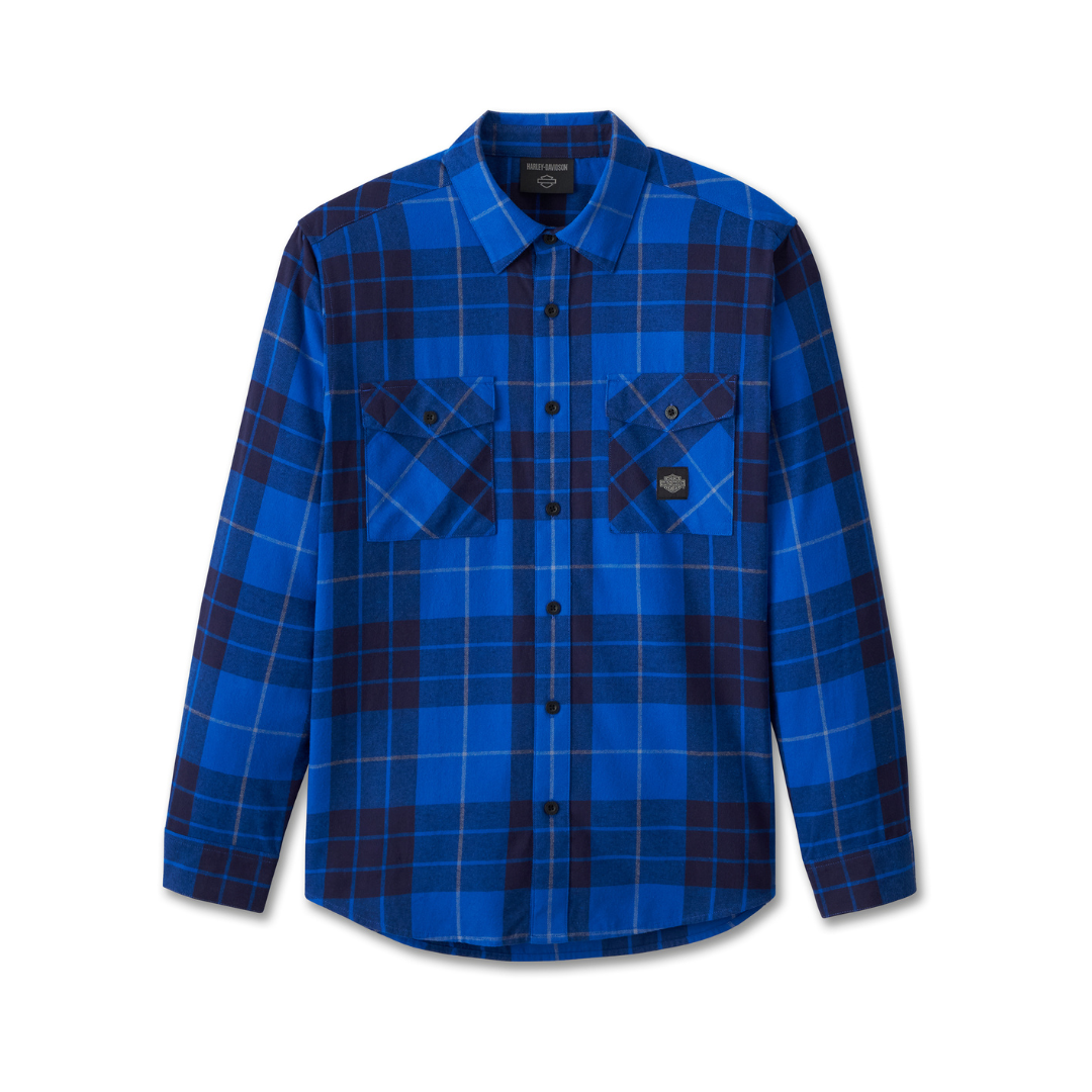 HARLEY-DAVIDSON® R-SHIRT-WOVEN,BLUE PLAID