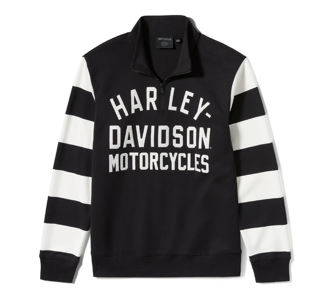 HARLEY-DAVIDSON® PULLOVER-KNIT,BLACK/OFF WHITE