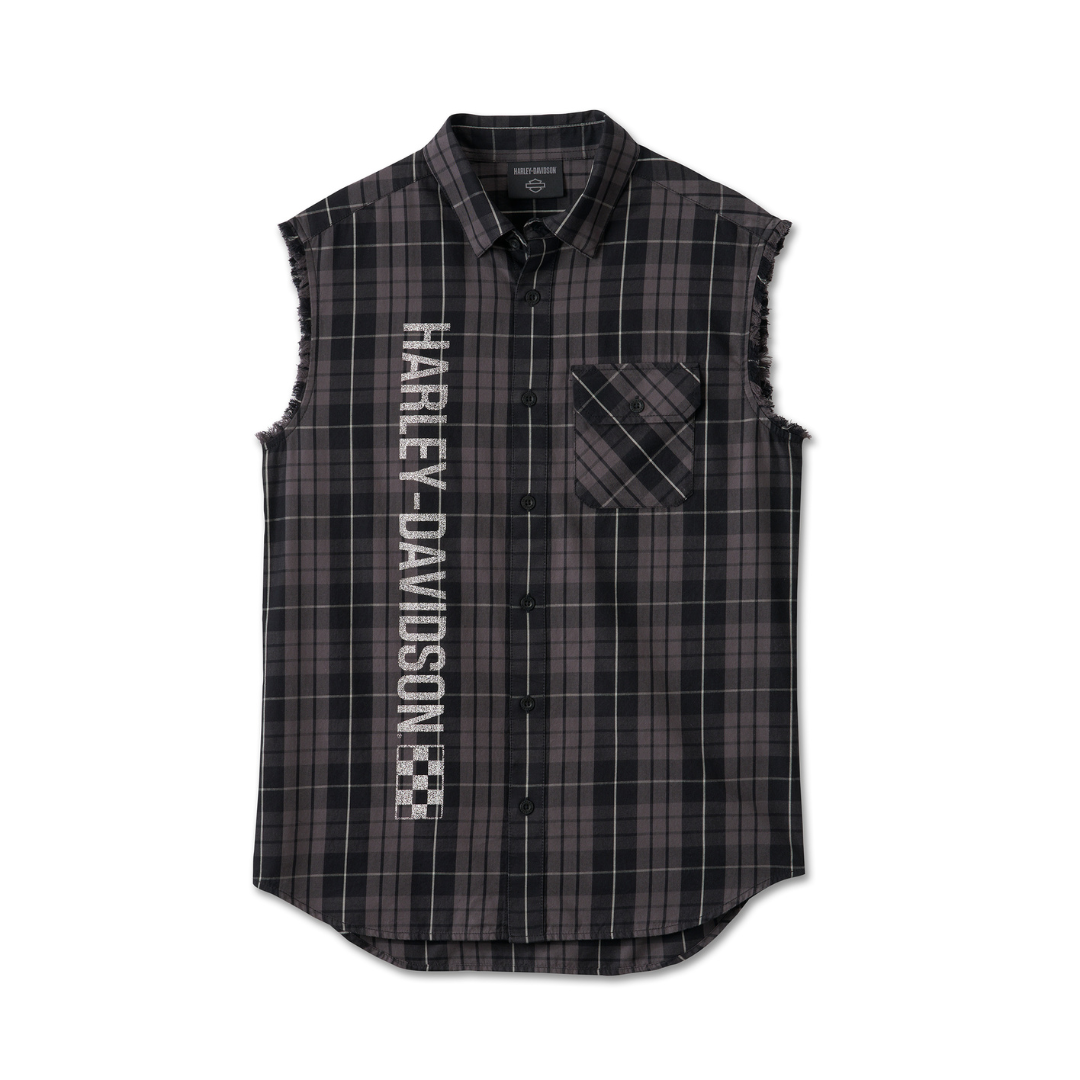 HARLEY-DAVIDSON® R-BLOWOUT-WOVEN,BLACK PLAID