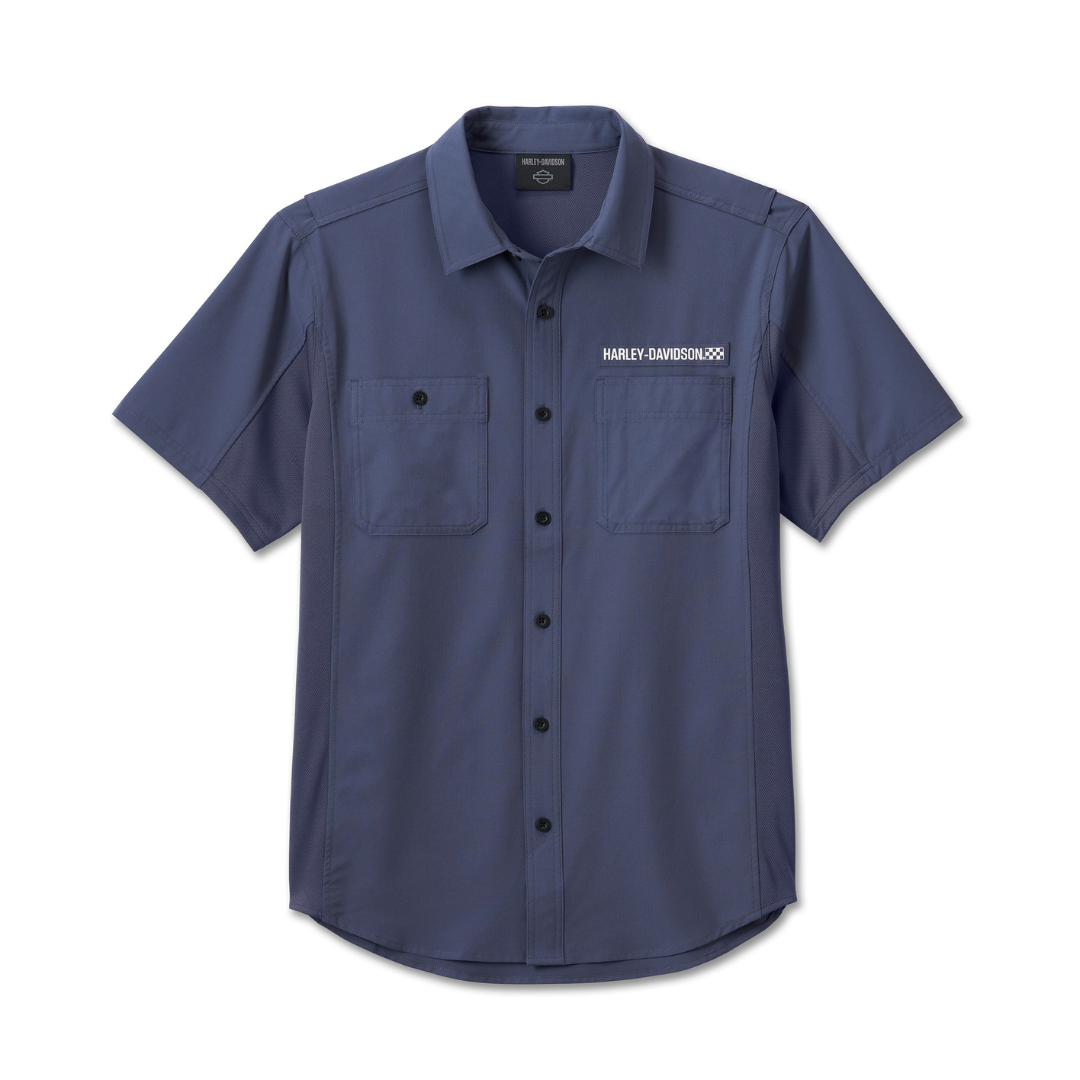 HARLEY-DAVIDSON® R-SHIRT-WOVEN,DARK BLUE