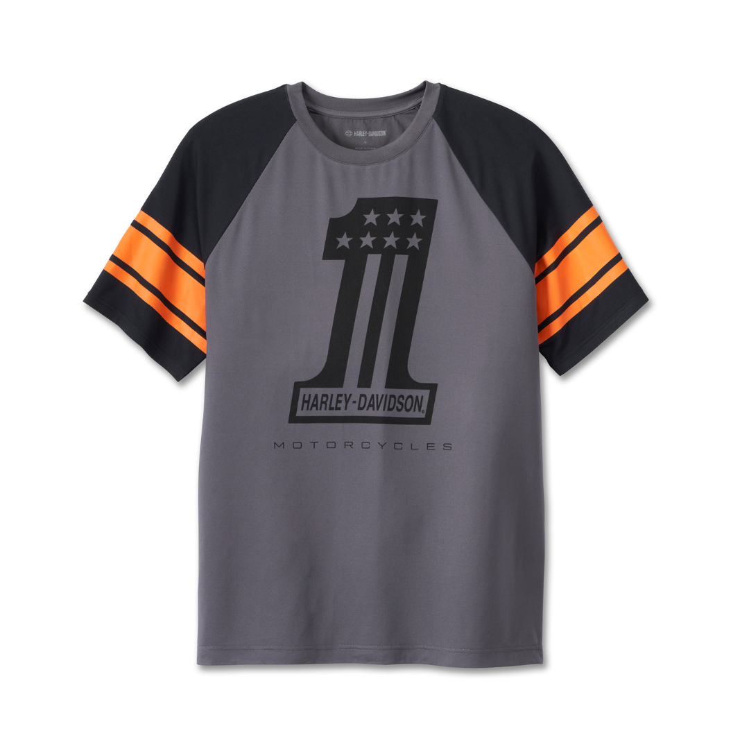 HARLEY-DAVIDSON® R-TEE-KNIT,COLORBLOCK DARK GREY