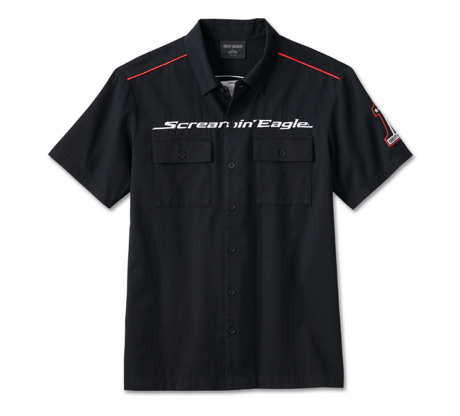 HARLEY-DAVIDSON® R-SHIRT-WOVEN,BLACK