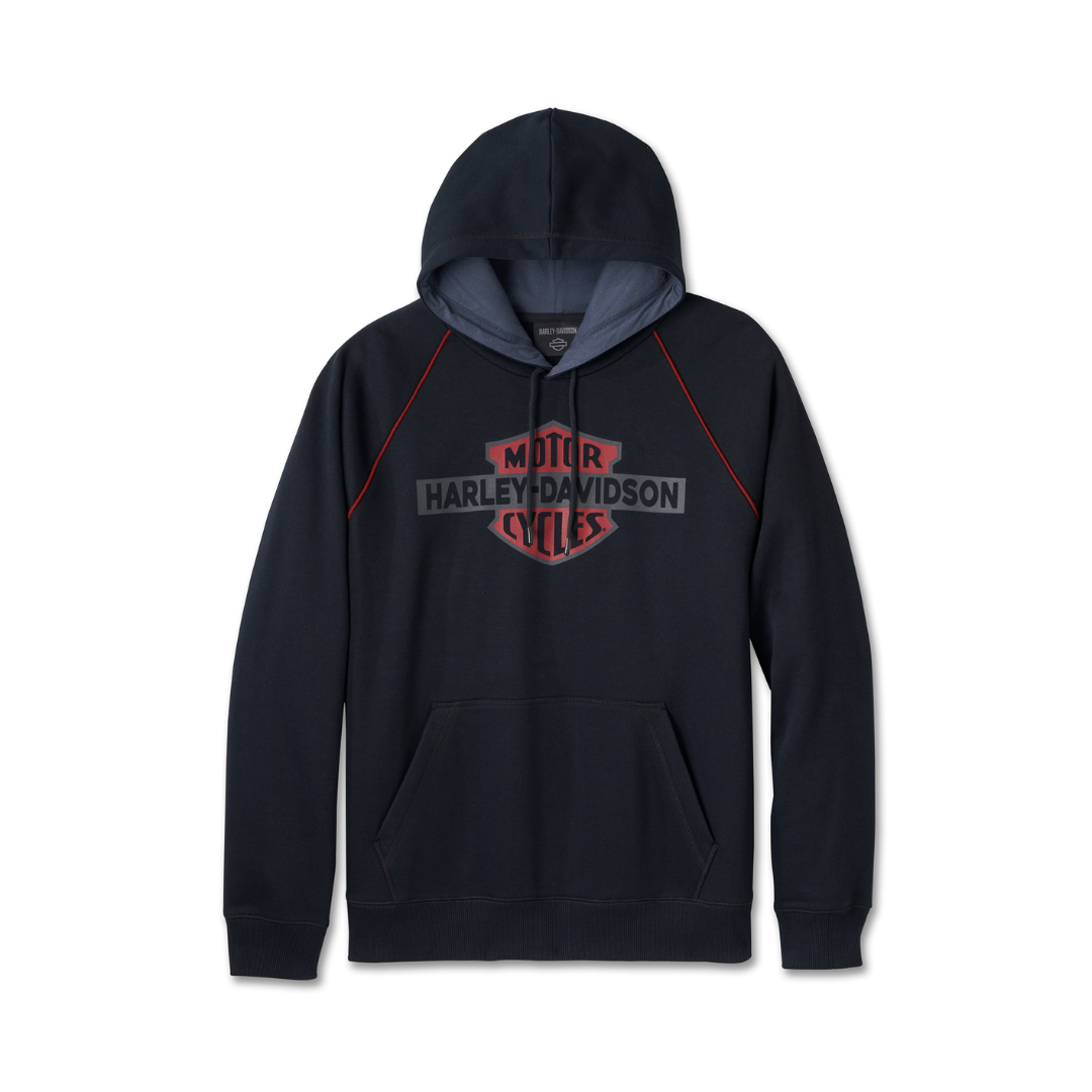 HARLEY-DAVIDSON® R-HOODIE-KNIT,BLACK/BLUE