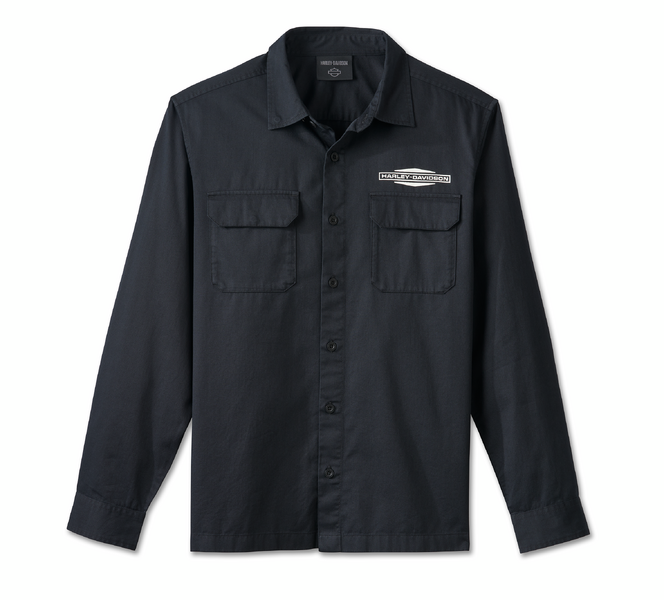 HARLEY-DAVIDSON® R-SHIRT-WOVEN,BLACK