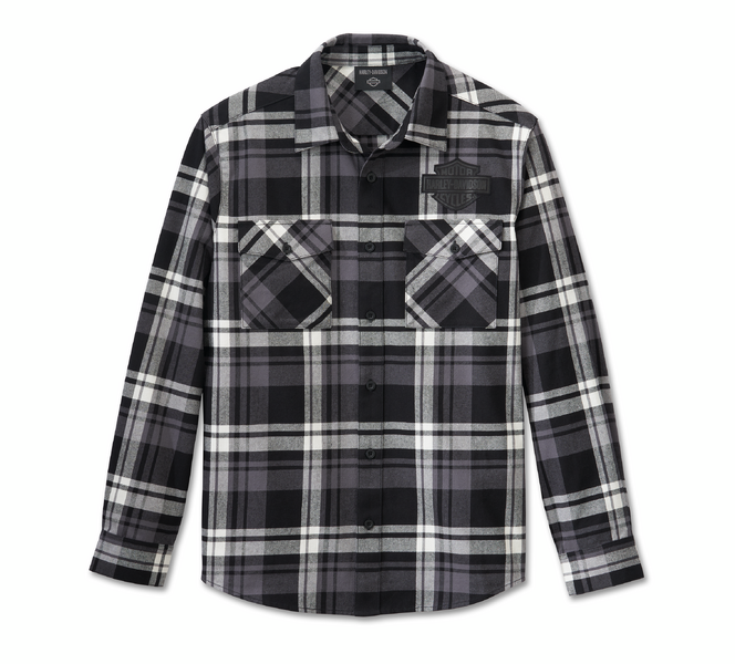 HARLEY-DAVIDSON® R-SHIRT-WOVEN,BLACK PLAID