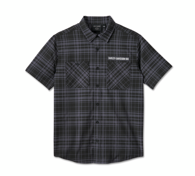 HARLEY-DAVIDSON® R-SHIRT-WOVEN,BLACK PLAID