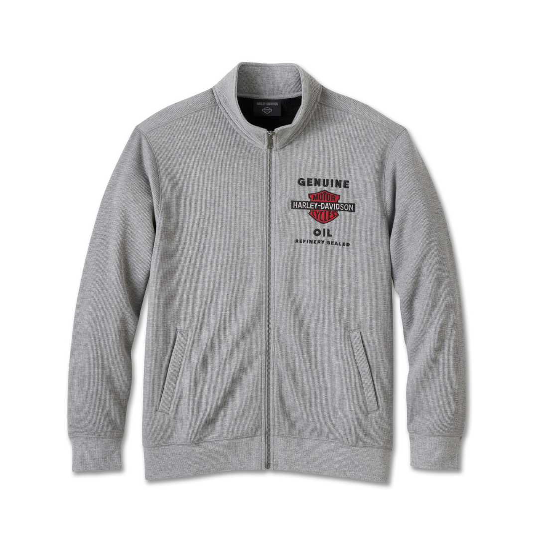 HARLEY-DAVIDSON® R-MOCK NECK-KNIT,HEATHER GREY