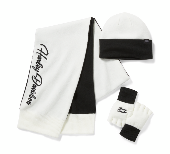 HARLEY-DAVIDSON® BEANIE SCARF GLOVE SET-KNIT,O