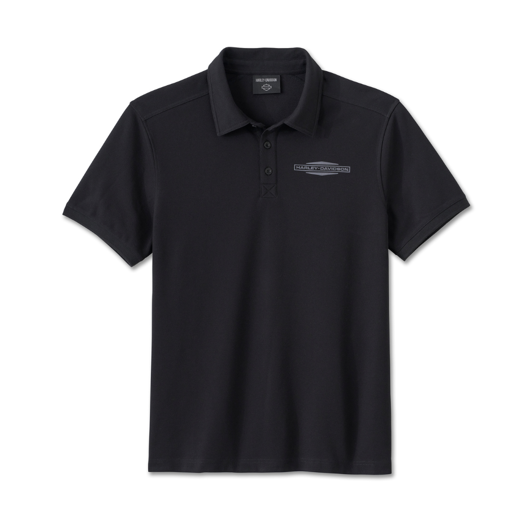 HARLEY-DAVIDSON® R-POLO-KNIT,BLACK