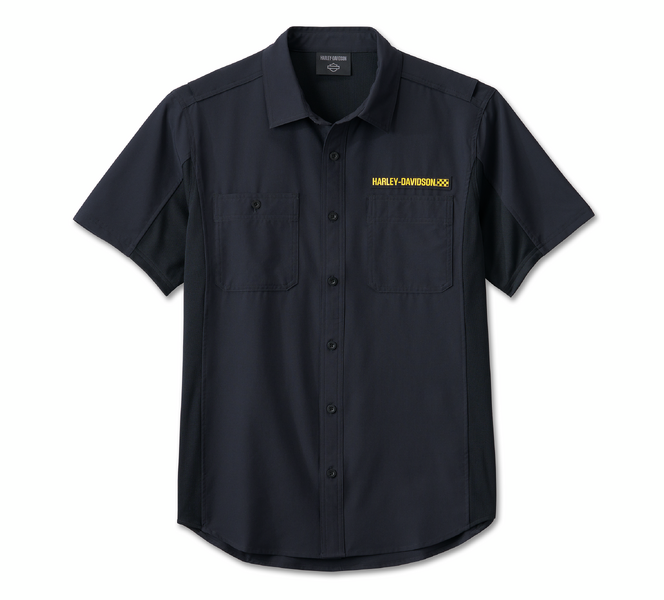 HARLEY-DAVIDSON® R-SHIRT-WOVEN,BLACK