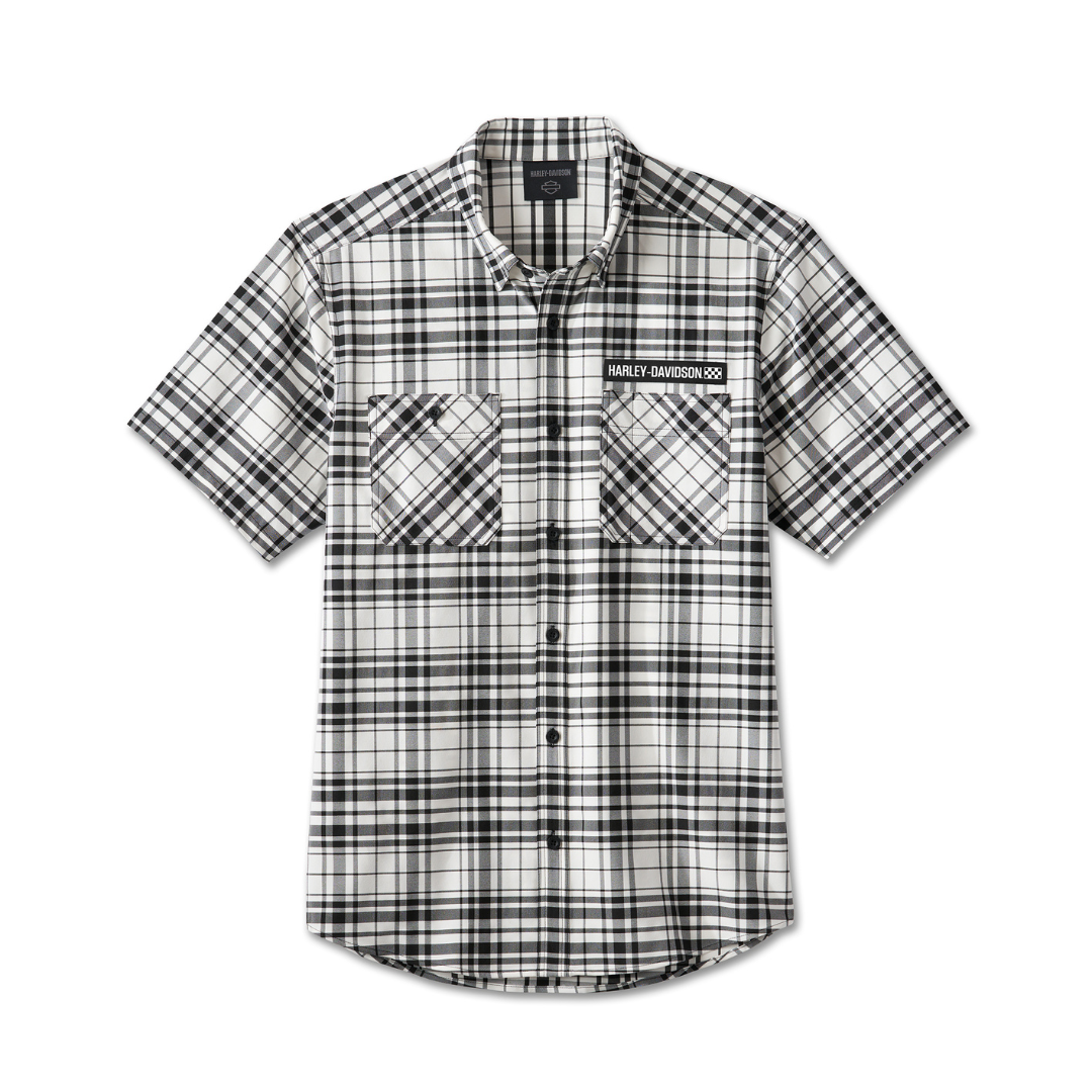 HARLEY-DAVIDSON® R-SHIRT-WOVEN,WHITE PLAID