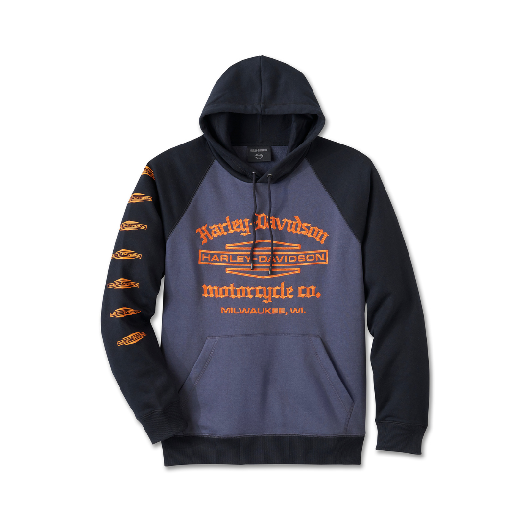 HARLEY-DAVIDSON® R-HOODIE-KNIT,LIGHT BLUE/BLACK C