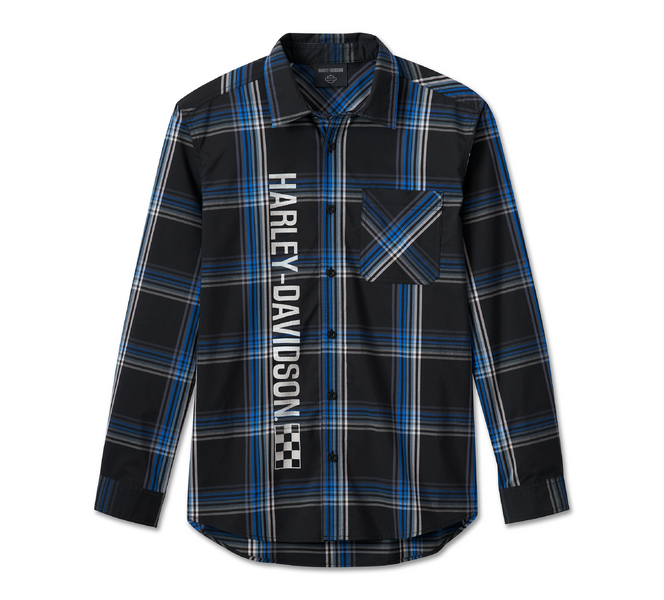 HARLEY-DAVIDSON® R-SHIRT-WOVEN,BLACK PLAID